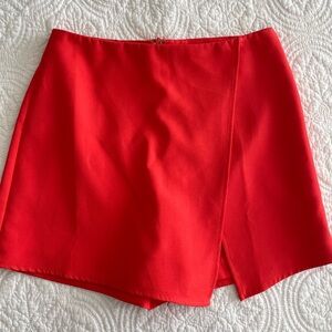 Strut and Bolt Orange/Red Wrap Skort